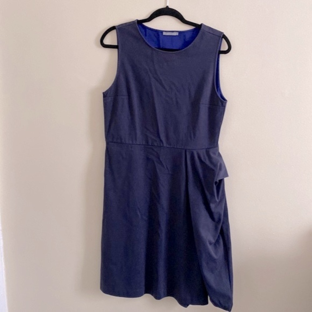 Cos navy blue dress with cinched detail